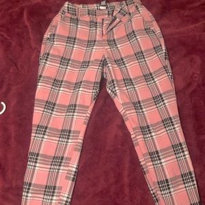 PINK PLAID PANTS